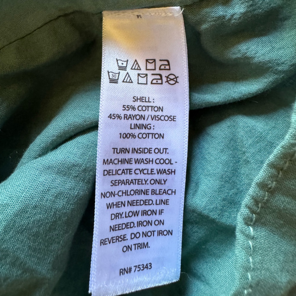 Lucky Brand Teal Maxi Dress with White Leaf Print
Size large - Picture 6 of 6